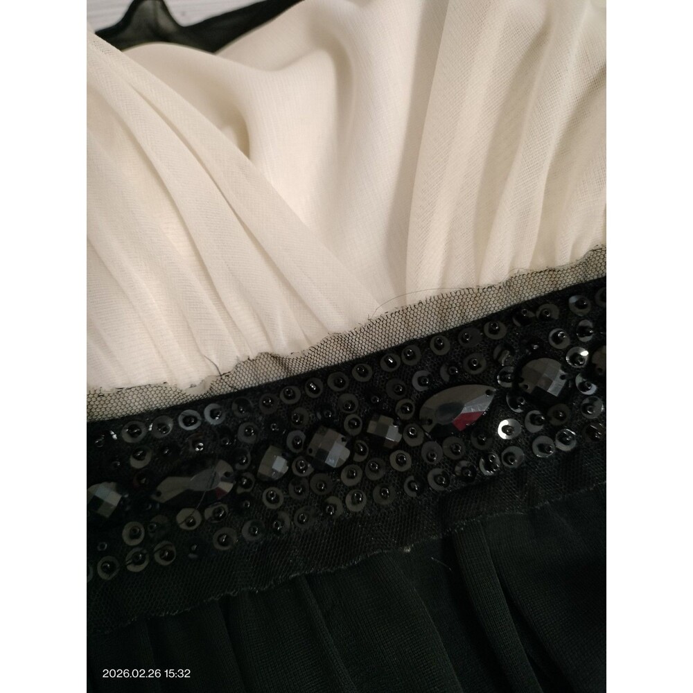 JESSICA HOWARD Womens Black & Cream Evening Occasion Cocktail Dress - Sz 16 - Picture 9 of 12